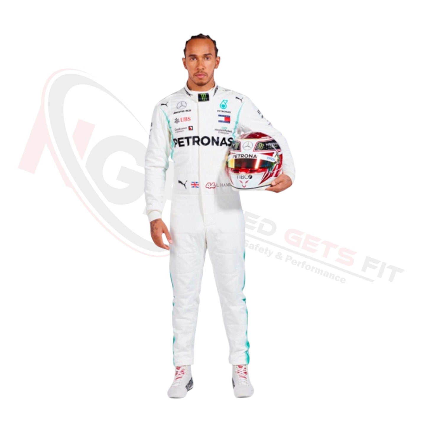 2019 Lewis Hamilton PETRONAS Mercedes F1 Race Suit REPLICA