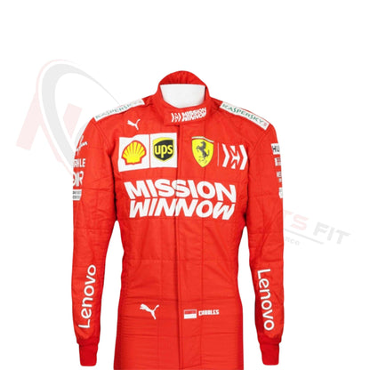 2019 Charles Leclerc Ferrari F1 Race Suit REPLICA