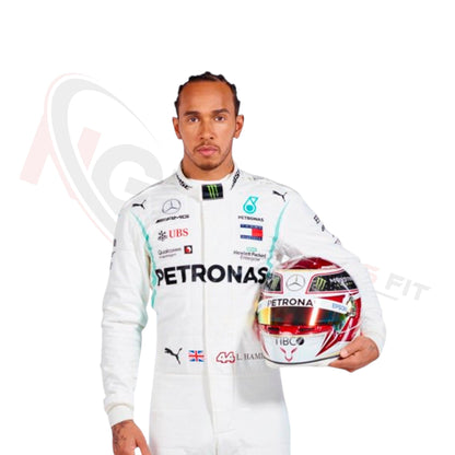 2019 Lewis Hamilton PETRONAS Mercedes F1 Race Suit REPLICA
