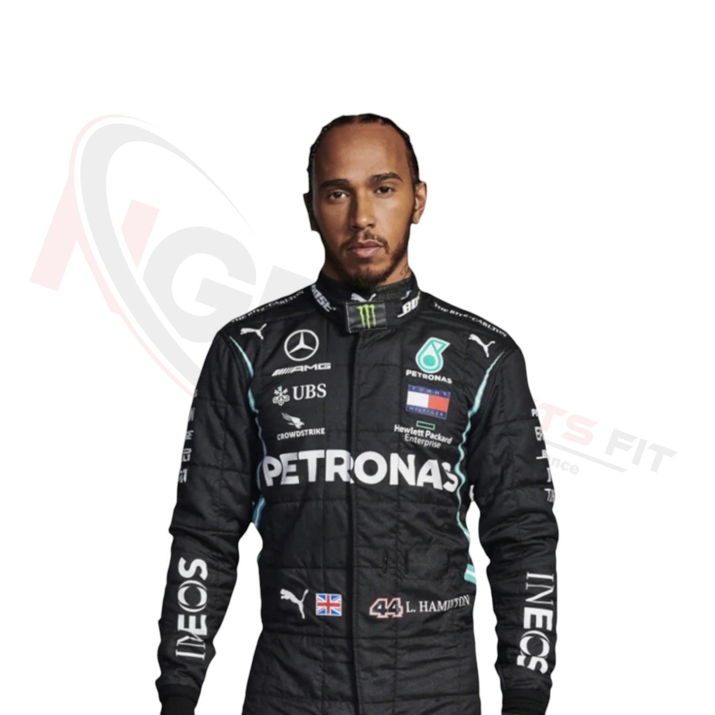 2021 Lewis Hamilton PETRONAS Mercedes F1 Race Suit REPLICA