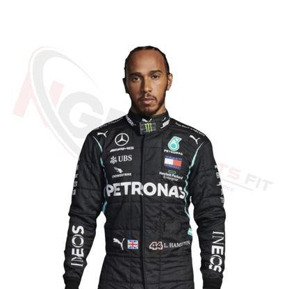 2021 Lewis Hamilton PETRONAS Mercedes F1 Race Suit REPLICA
