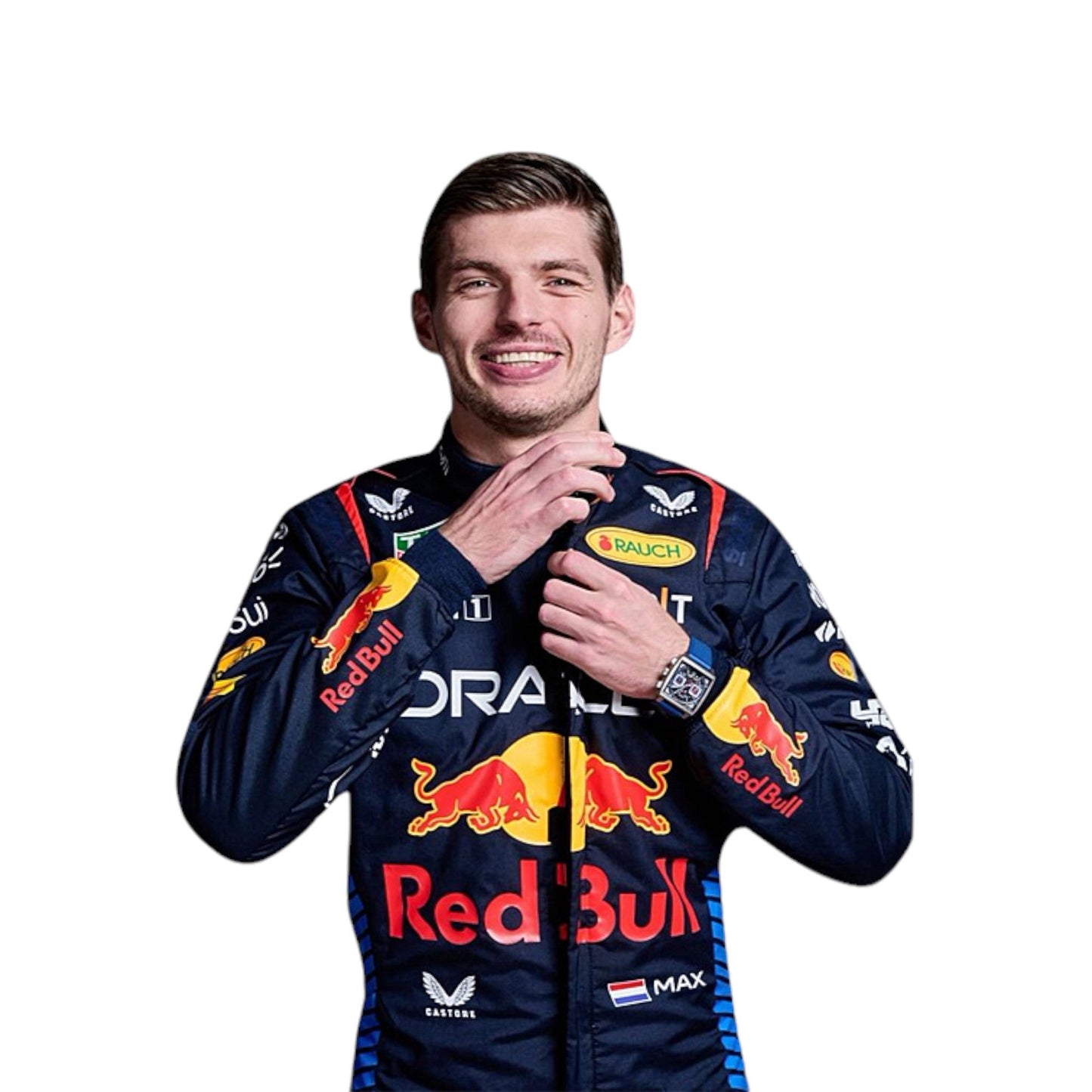 Max Verstappens Red Bull Honda F1-Rennanzug (Replika, 2024)