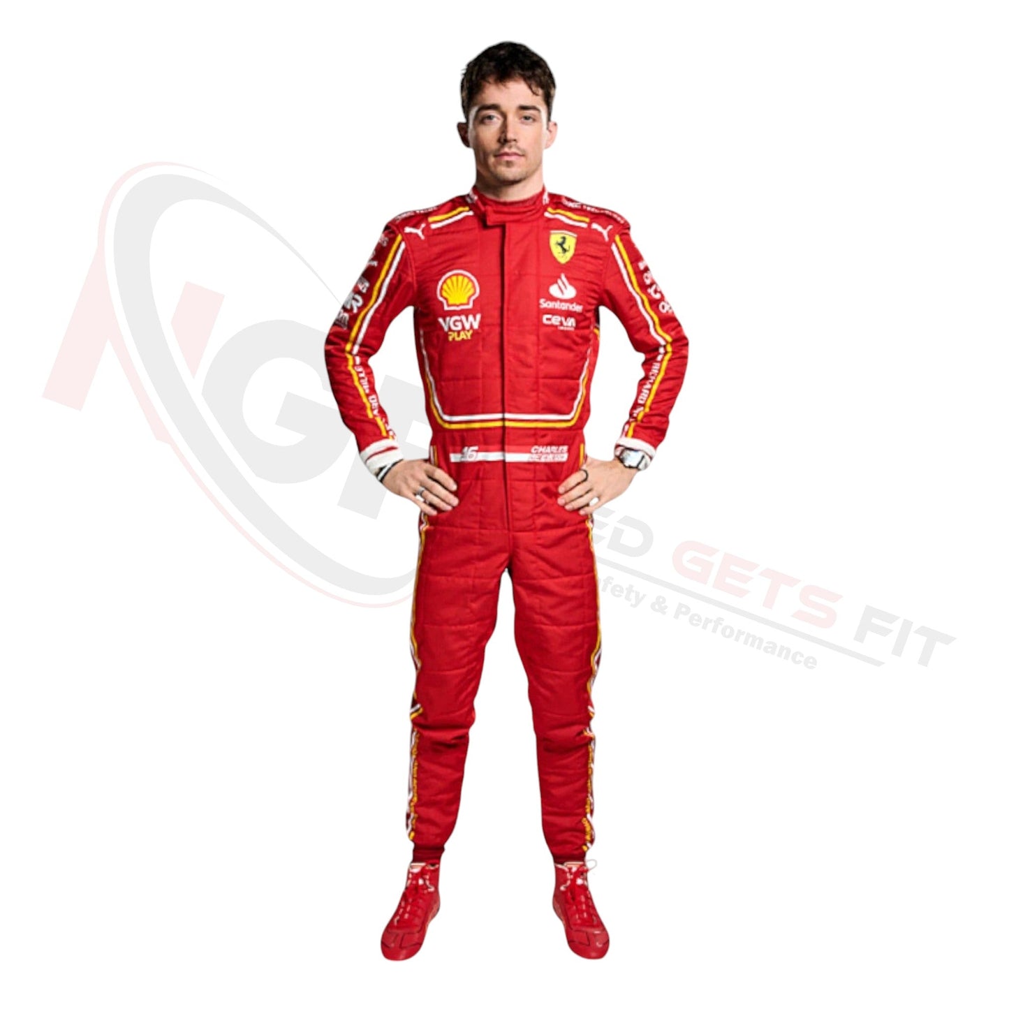2024 Charles Leclerc Ferrari F1 Race Suit REPLICA