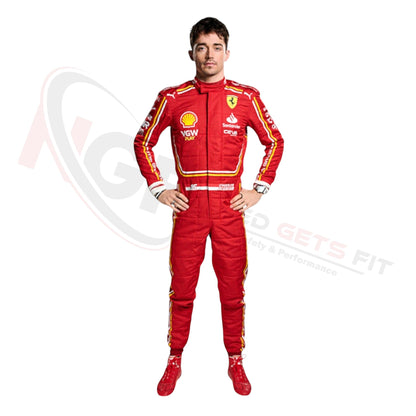 2024 Charles Leclerc Ferrari F1 Race Suit REPLICA