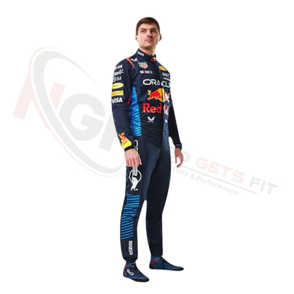 Max Verstappens Red Bull Honda F1-Rennanzug (Replika, 2024)