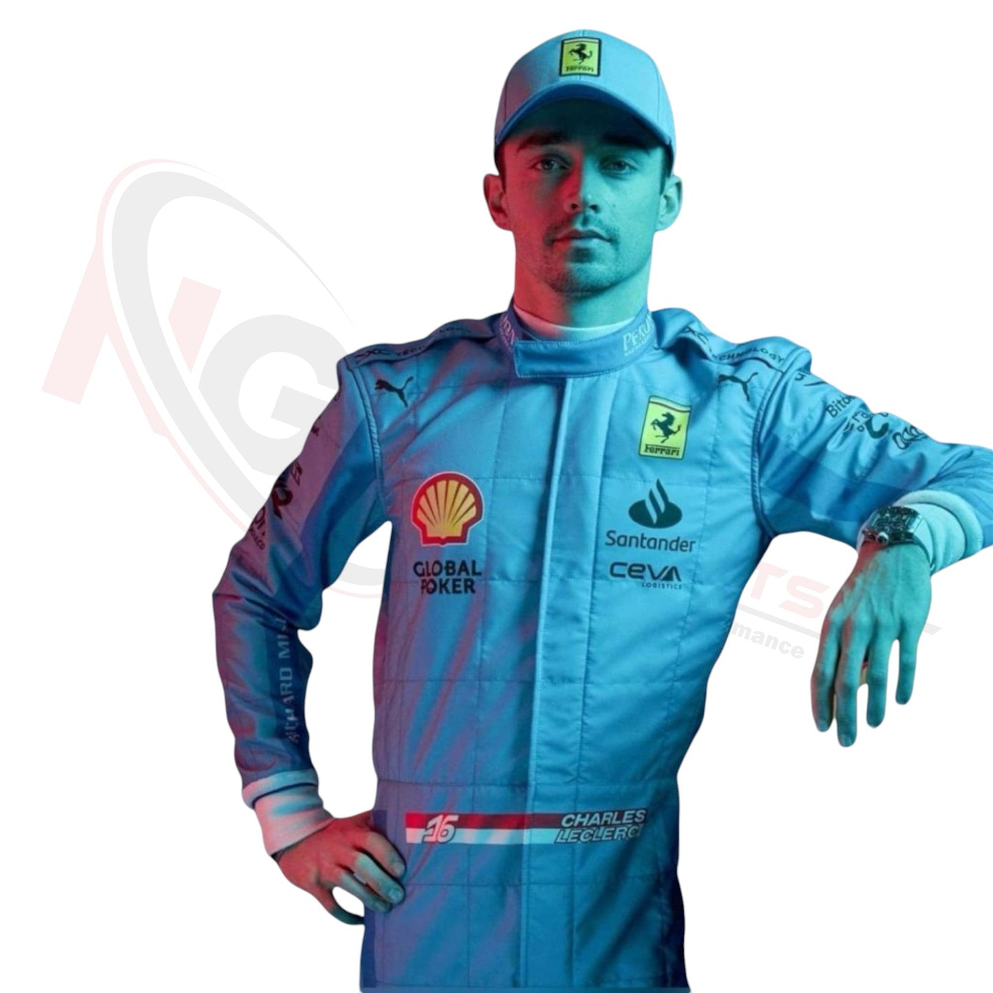 Charles Leclerc‚Äôs Race Suit for Miami Grand Pix 2024 Replica