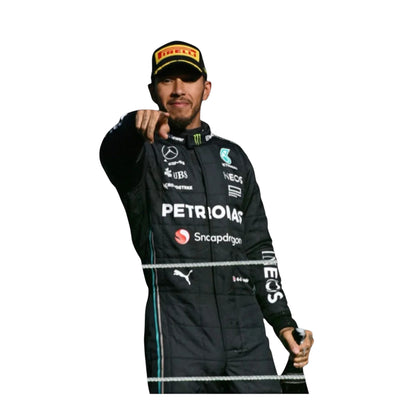 Lewis Hamilton Mercedes-AMG Petronas Formula 1 race suit front view