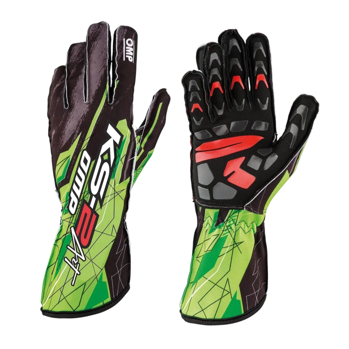 OMP KS-2 ART Kart Gloves Black/White/Red