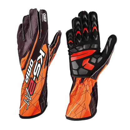 OMP KS-2 ART Kart Gloves Black/White/Red