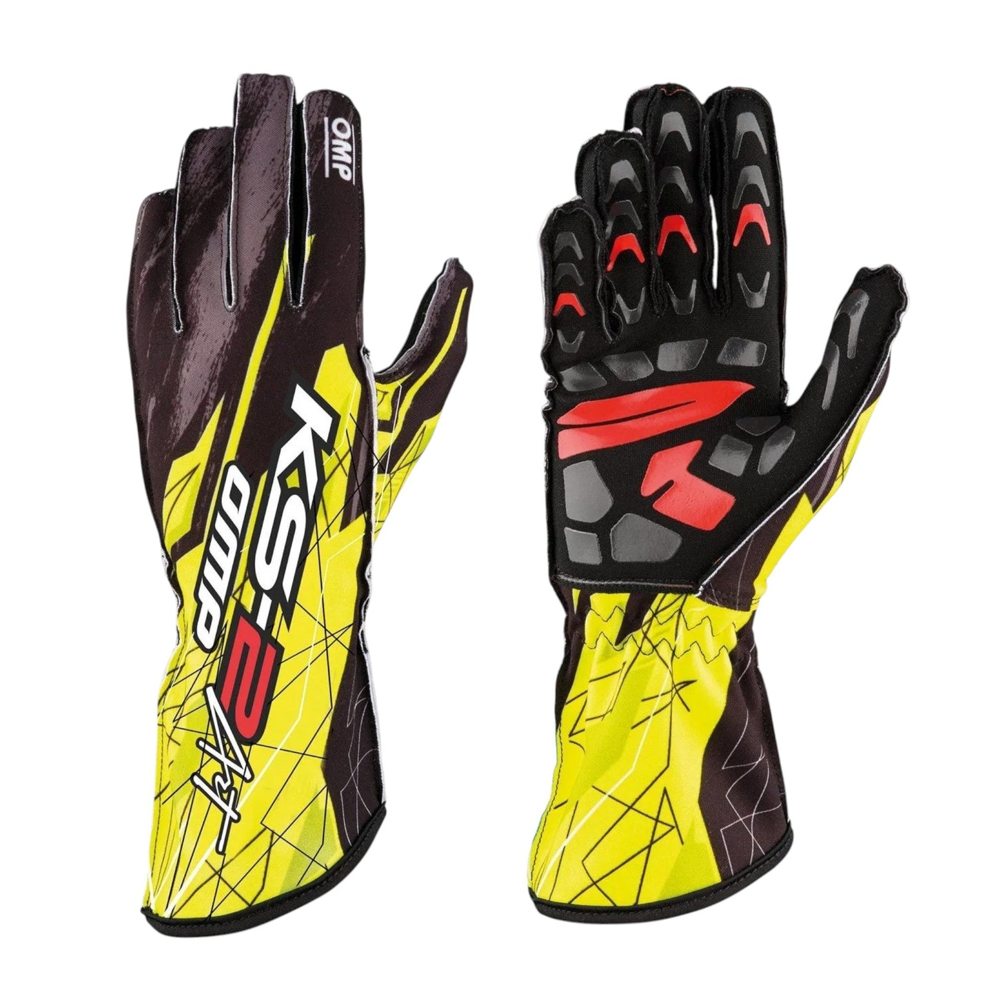 OMP KS-2 ART Kart Gloves Black/White/Red