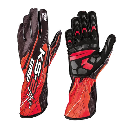 OMP KS-2 ART Kart Gloves Black/White/Red