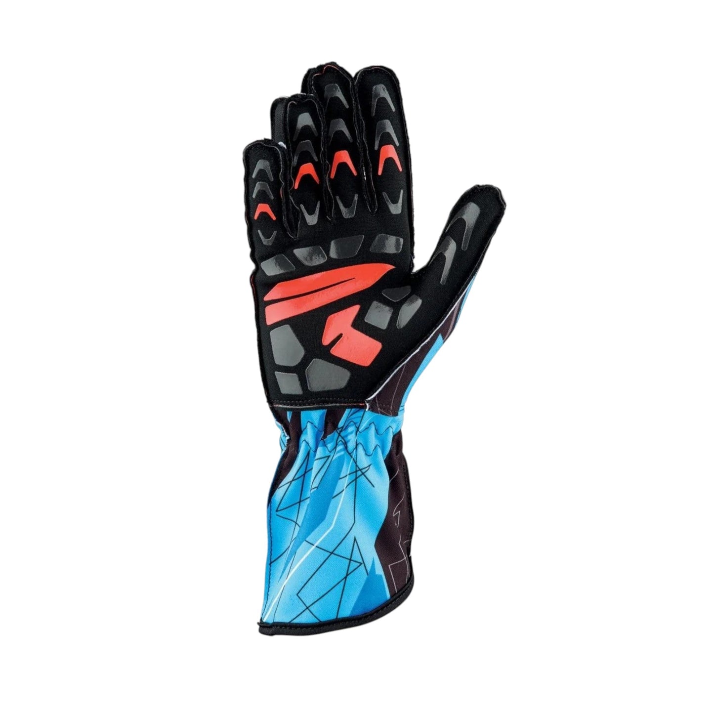 OMP KS-2 ART Kart Gloves Blue/White Design