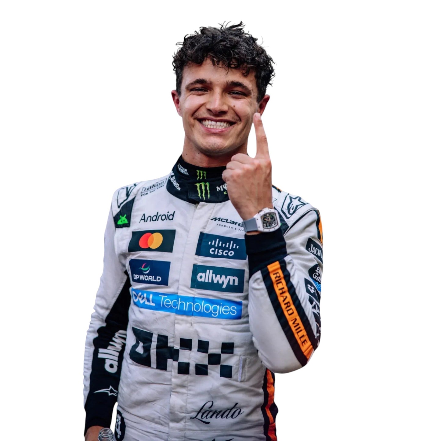 Rennanzug des McLaren F1 Teams für den Großen Preis von Monaco 2025