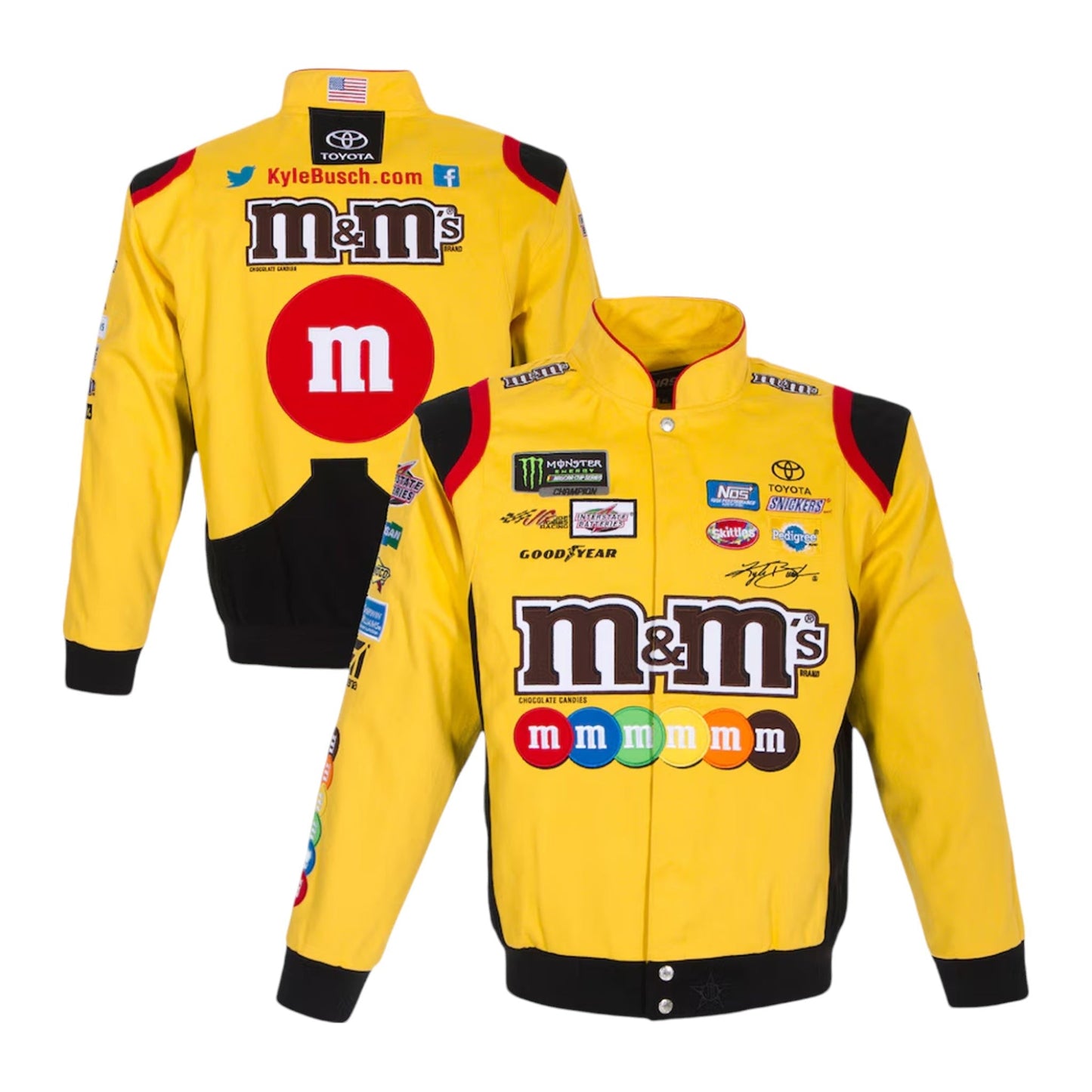 VINTAGE M&M YELLOW CHOCOLATE RACING JACKET