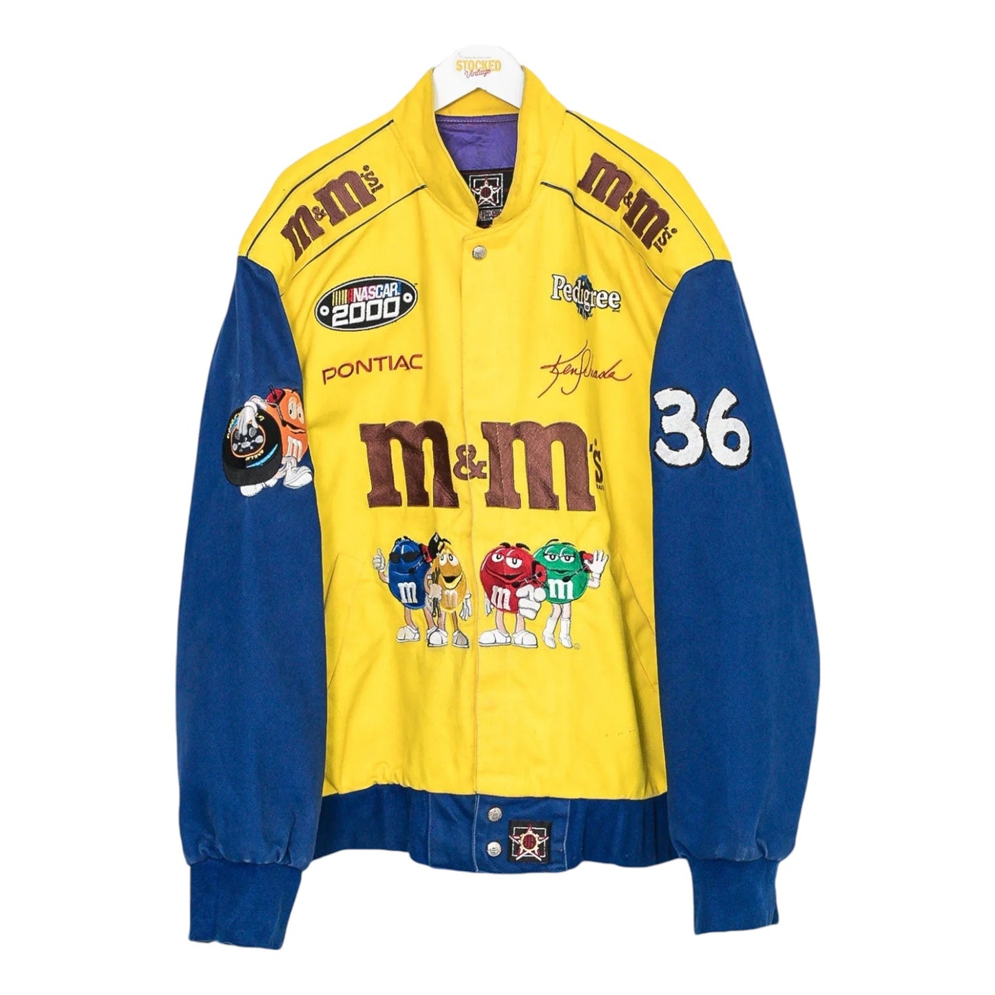 VINTAGE M&M YELLOW CHOCOLATE RACING JACKET