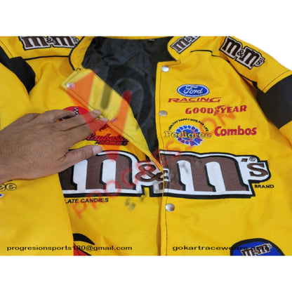 VINTAGE M&M YELLOW CHOCOLATE RACING JACKET