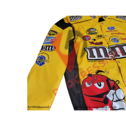 VINTAGE M&M YELLOW CHOCOLATE RACING JACKET